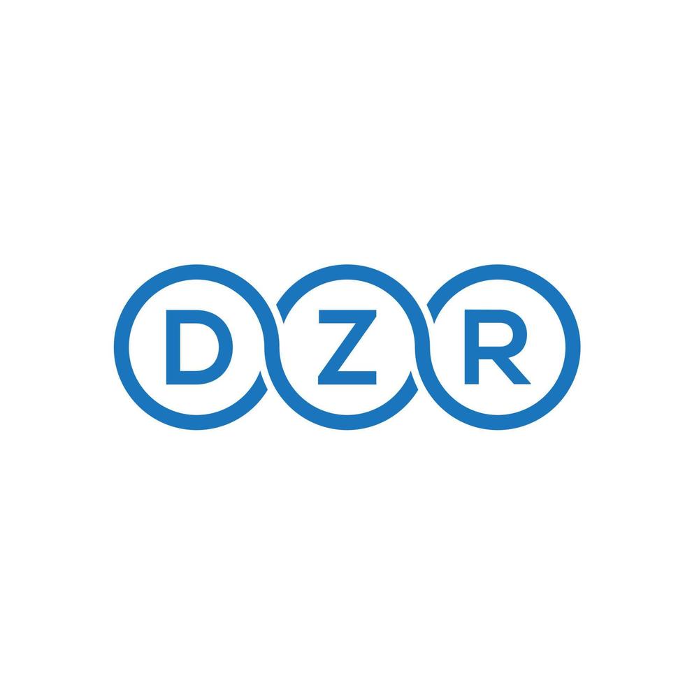 dzr lettera logo design su sfondo nero.dzr creative iniziali lettera logo concept.dzr vettore lettera design.