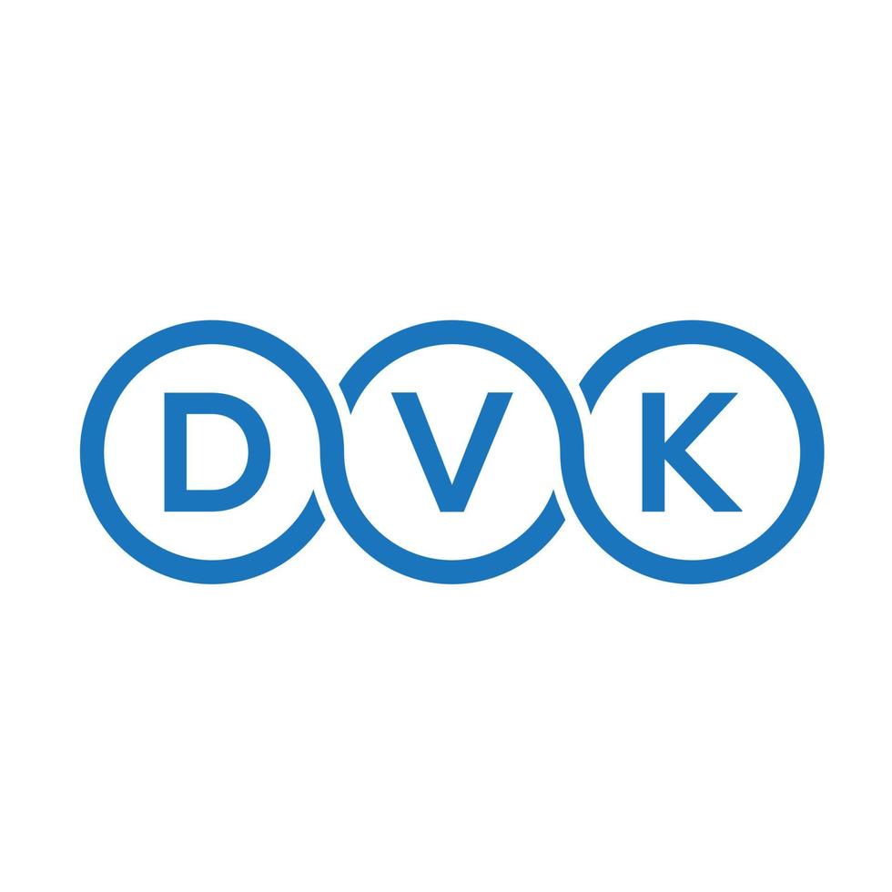 dvk lettera logo design su sfondo nero.dvk creative iniziali lettera logo concept.dvk vettore lettera design.
