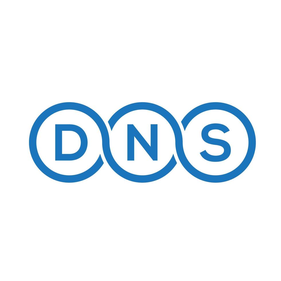 dns lettera logo design su sfondo bianco. dns creative iniziali lettera logo concept. disegno della lettera dns. vettore