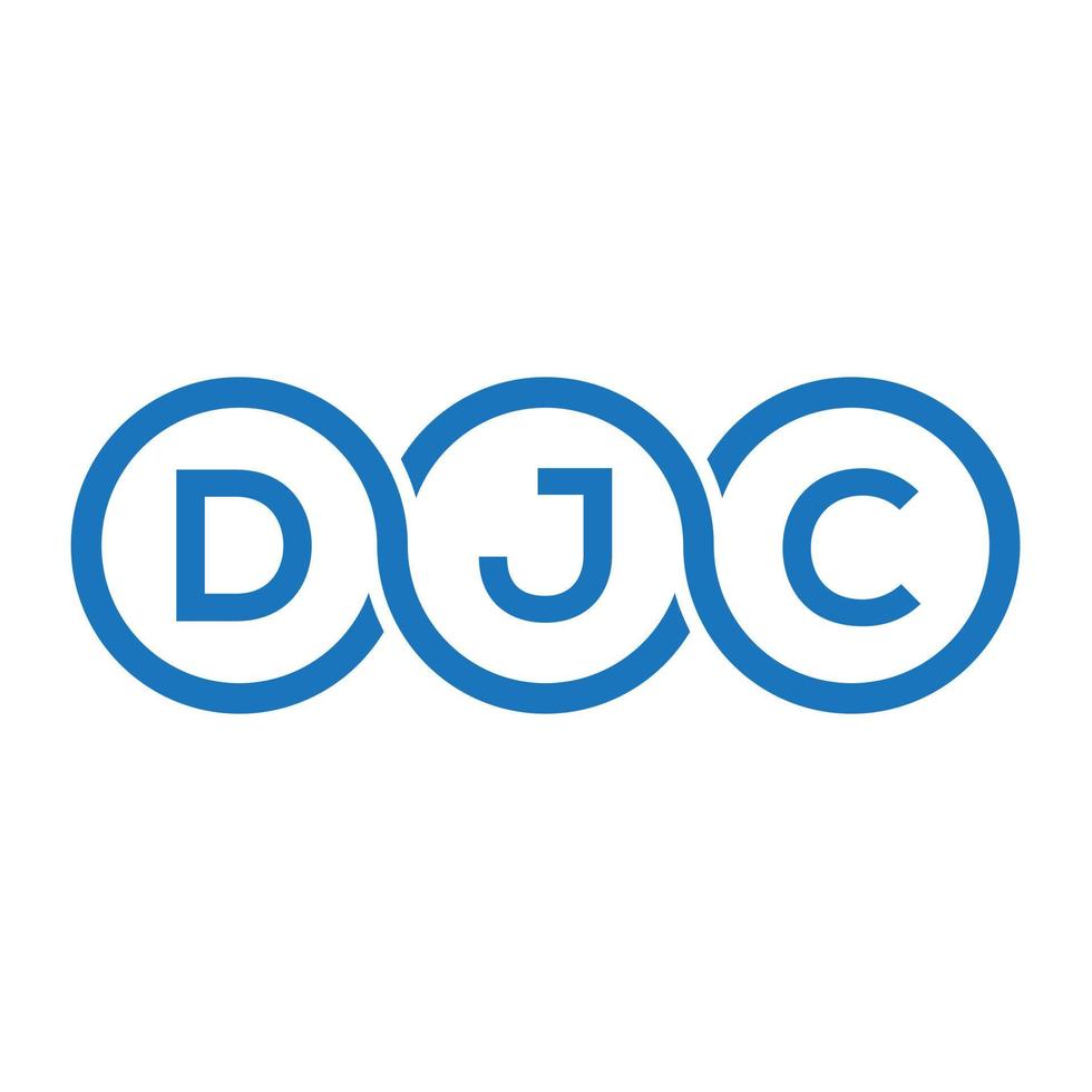djc lettera logo design su sfondo nero.djc creative iniziali lettera logo concept.djc vettore lettera design.