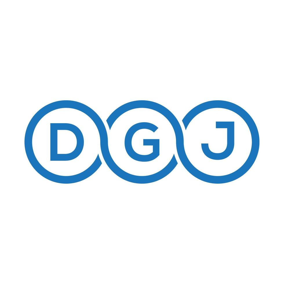 dgj lettera logo design su sfondo nero.dgj creative iniziali lettera logo concept.dgj vettore lettera design.