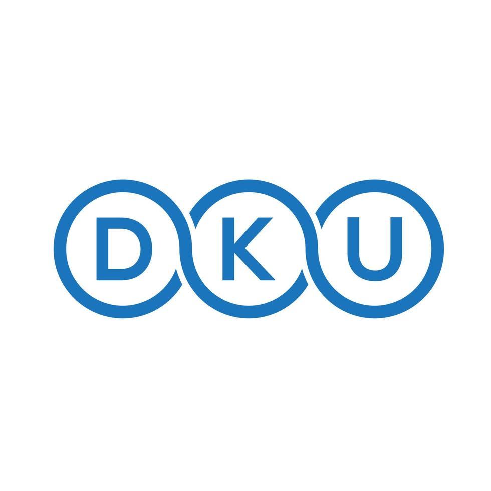 dku lettera logo design su sfondo nero.dku creative iniziali lettera logo concept.dku vettore lettera design.