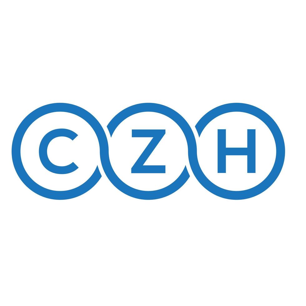 czh lettera logo design su sfondo nero.czh creative iniziali lettera logo concept.czh vettore lettera design.