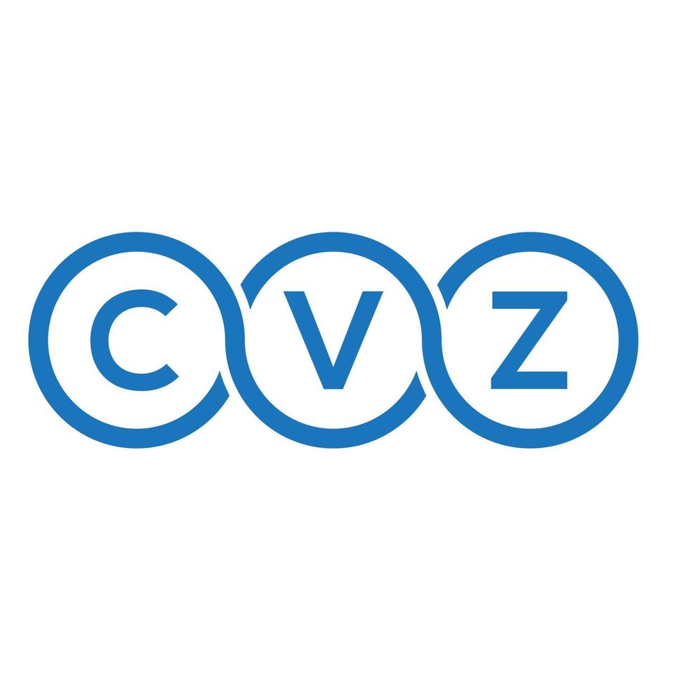 cvz lettera logo design su sfondo nero.cvz iniziali creative logo lettera concept.cvz vettore lettera design.
