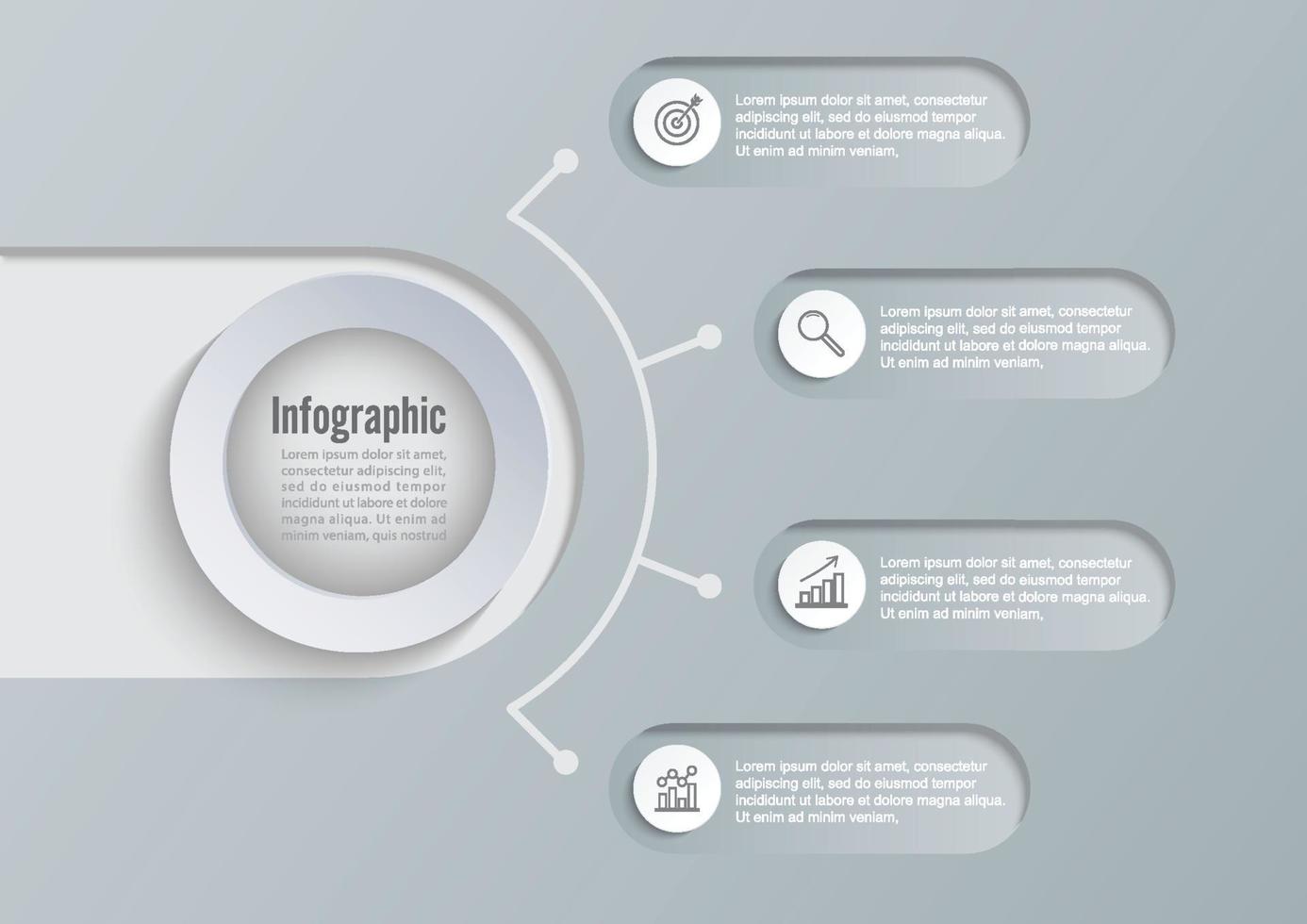 astratto illustrazione digitale infografica. illustrazione vettoriale può essere utilizzata per il layout del flusso di lavoro, diagramma, opzioni di numero, web design.