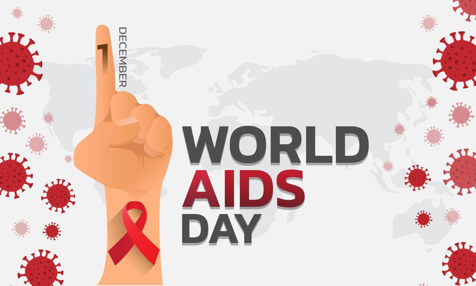 illustrazione del fondo dell'insegna della giornata mondiale contro l'aids. vettore