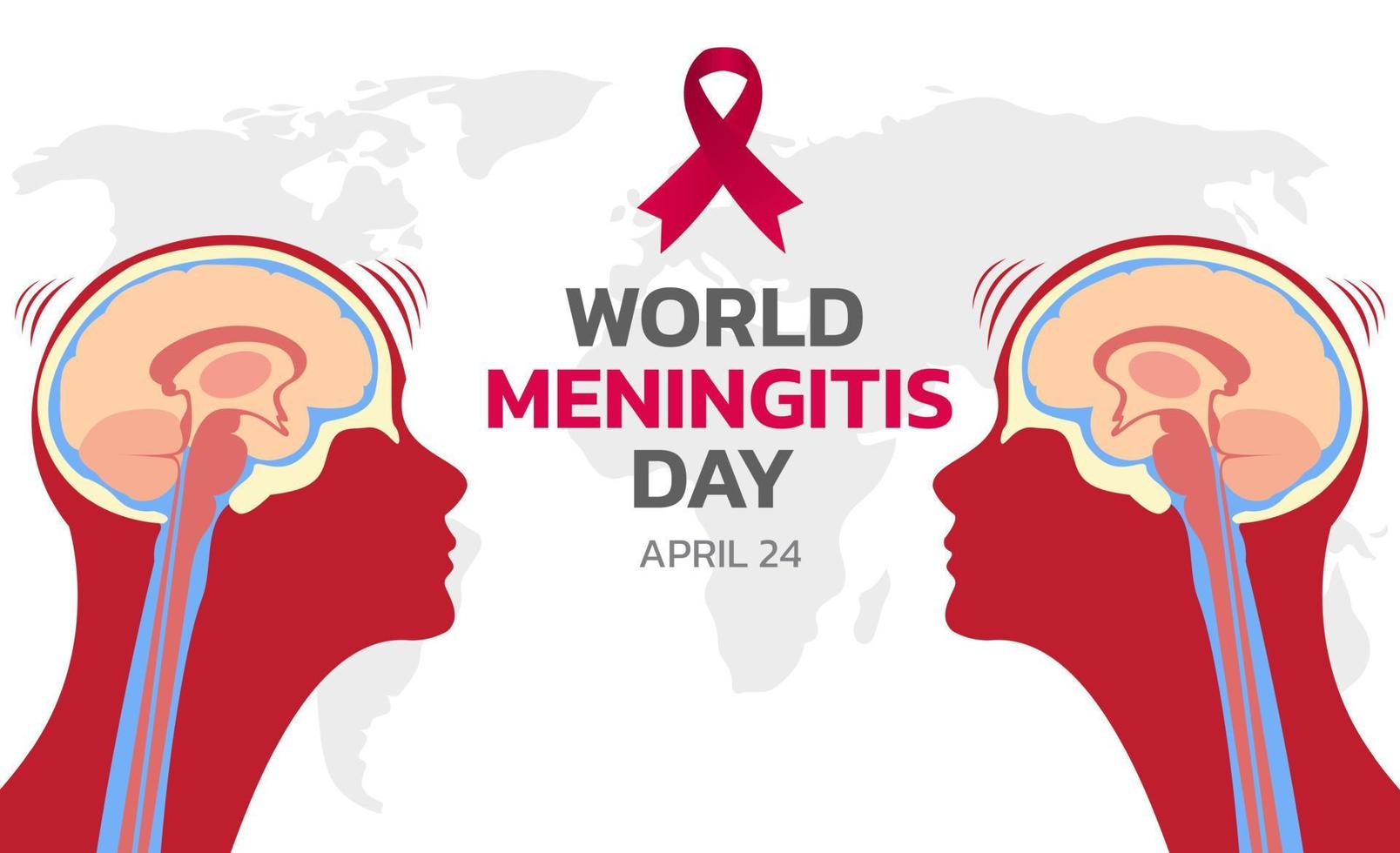 illustrazione vettoriale sul tema della giornata mondiale della meningite