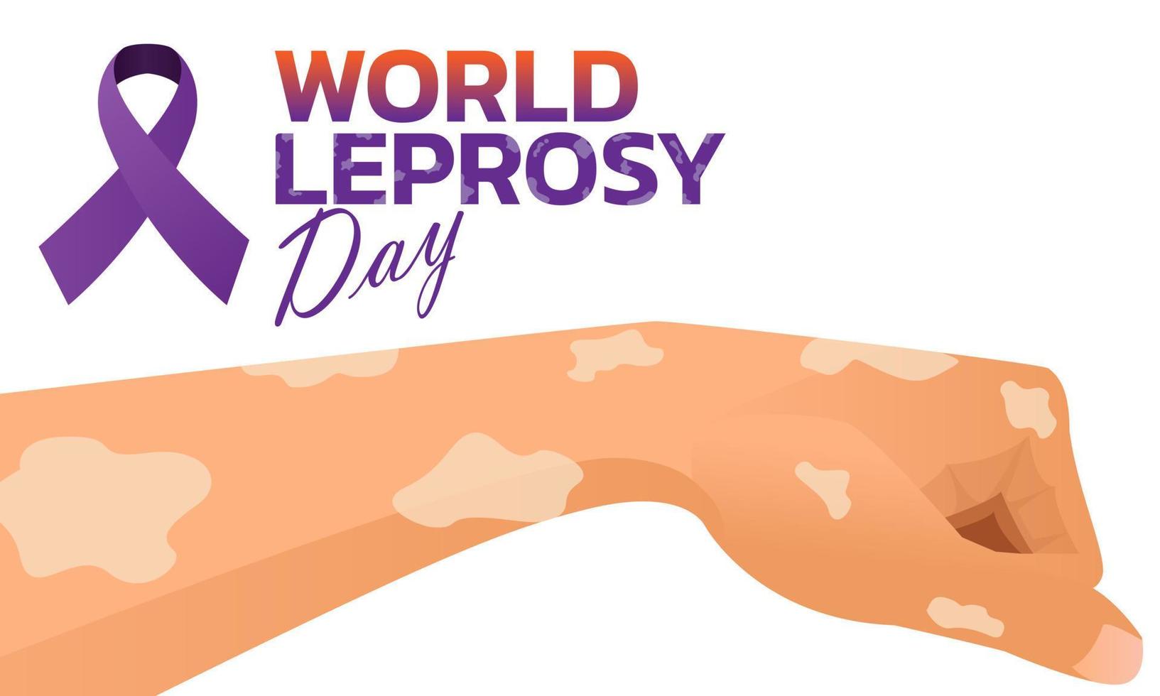 illustrazione vettoriale sul tema della giornata mondiale della lebbra