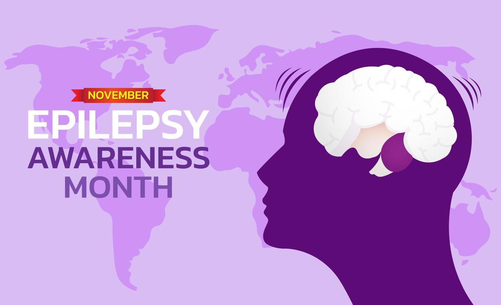 mese nazionale di sensibilizzazione sull'epilessia. vettore