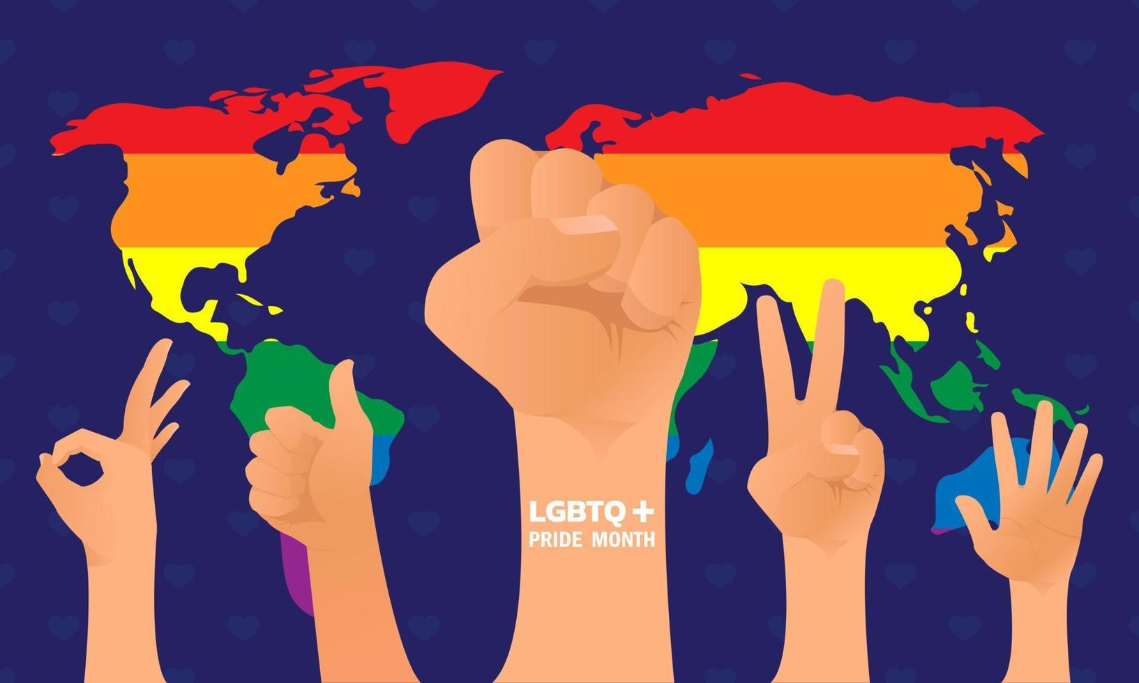 concetto di felice giorno dell'orgoglio per la comunità lgbtq. vettore