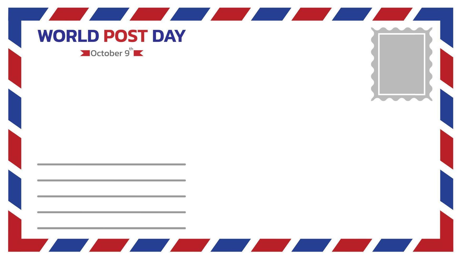 sfondo per la giornata mondiale della posta. vettore