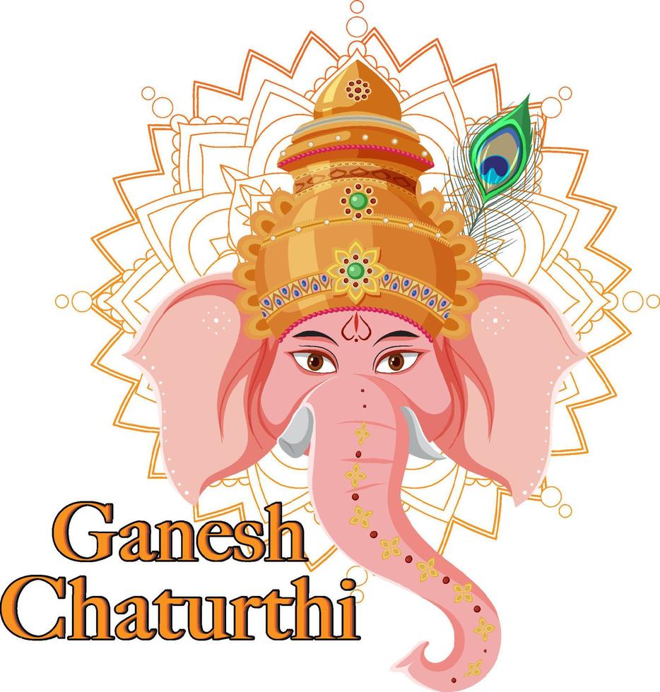 poster di felice ganesh chaturthi vettore