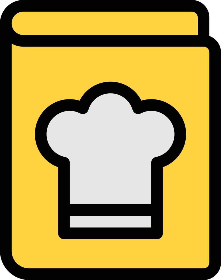libro di cucina illustrazione vettoriale su uno sfondo simboli di qualità premium. icone vettoriali per il concetto e la progettazione grafica.