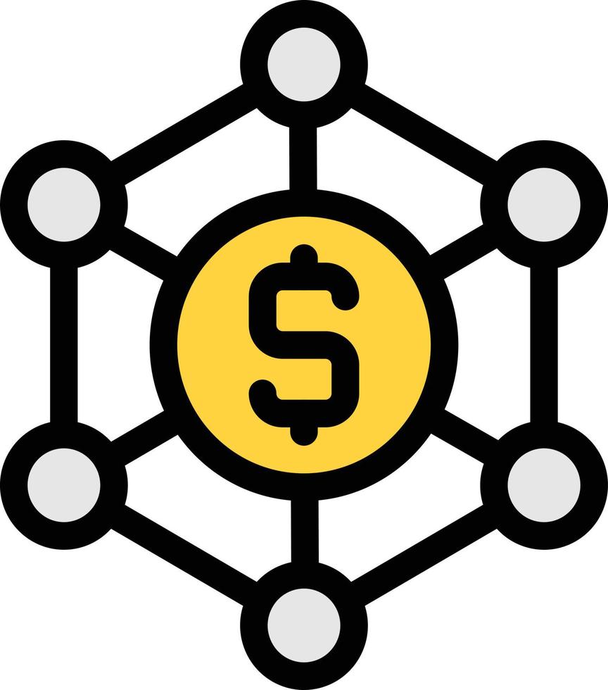 illustrazione vettoriale di condivisione del dollaro su uno sfondo. simboli di qualità premium. icone vettoriali per il concetto e la progettazione grafica.