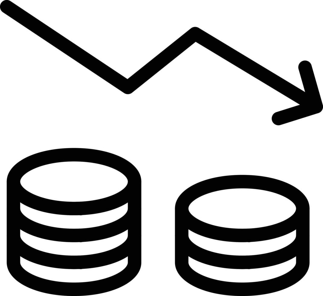 illustrazione vettoriale di diminuzione del dollaro su uno sfondo. simboli di qualità premium. icone vettoriali per il concetto e la progettazione grafica.