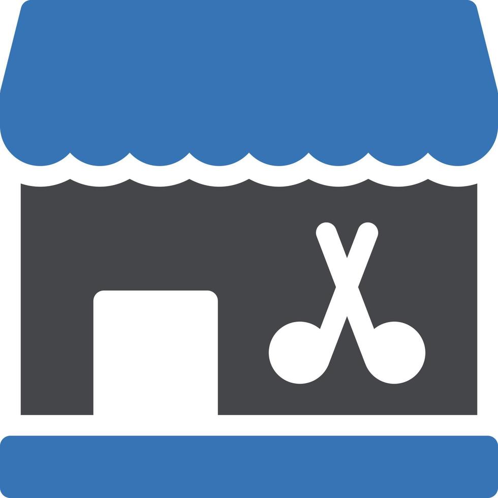 illustrazione vettoriale del negozio di barbiere su uno sfondo simboli di qualità premium. icone vettoriali per il concetto e la progettazione grafica.