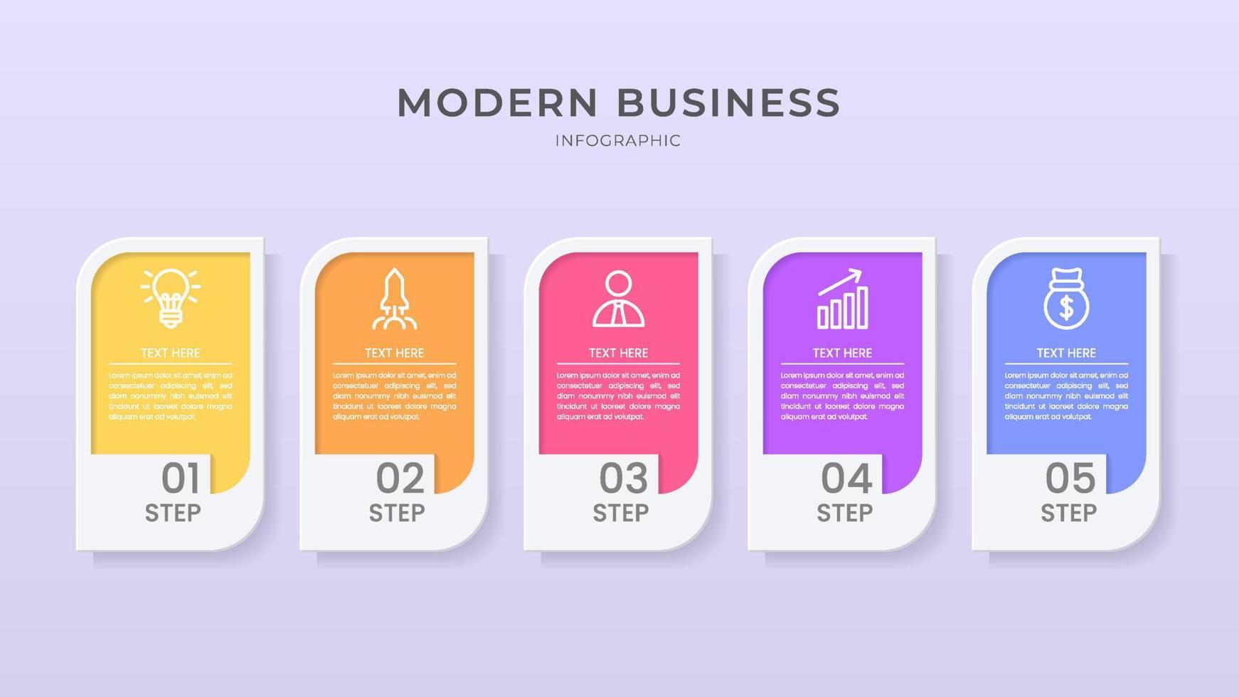 elegante modello vettoriale 3d infografica con passaggi per il successo. presentazione con icone di elementi di linea. il design del concetto di business può essere utilizzato per il layout di web, brochure, diagrammi, grafici o banner