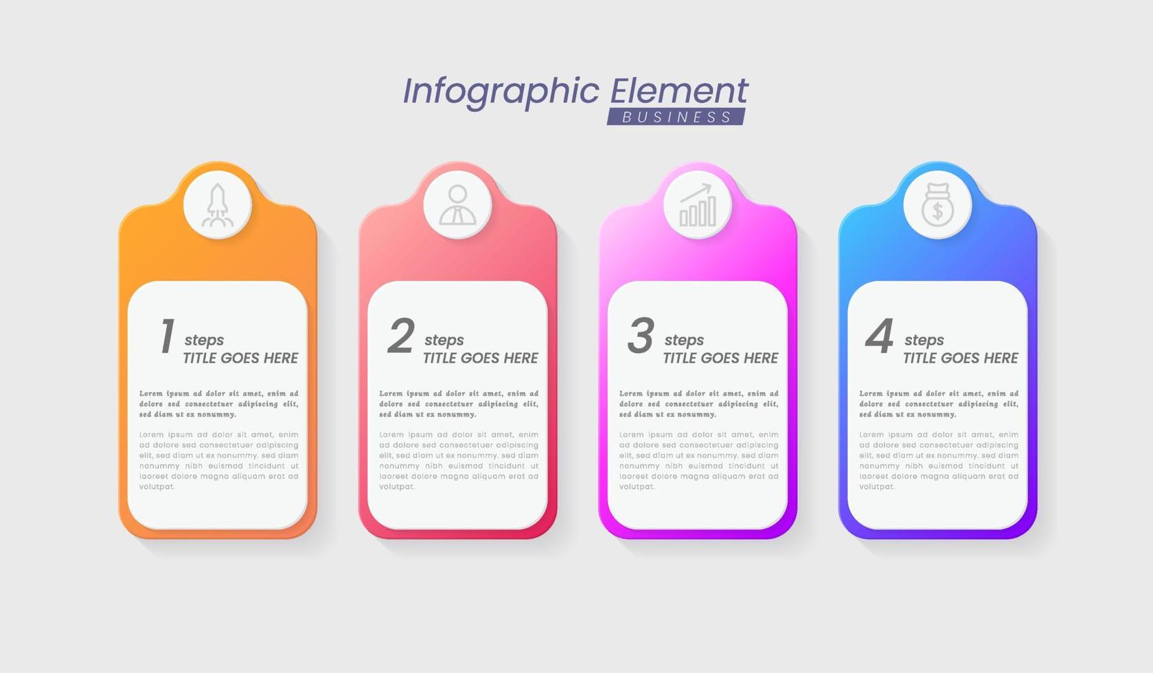 modello di progettazione infografica vettoriale con opzioni o passaggi. può essere utilizzato per diagramma di processo, presentazioni, layout del flusso di lavoro, banner, diagramma di flusso, grafico informativo.