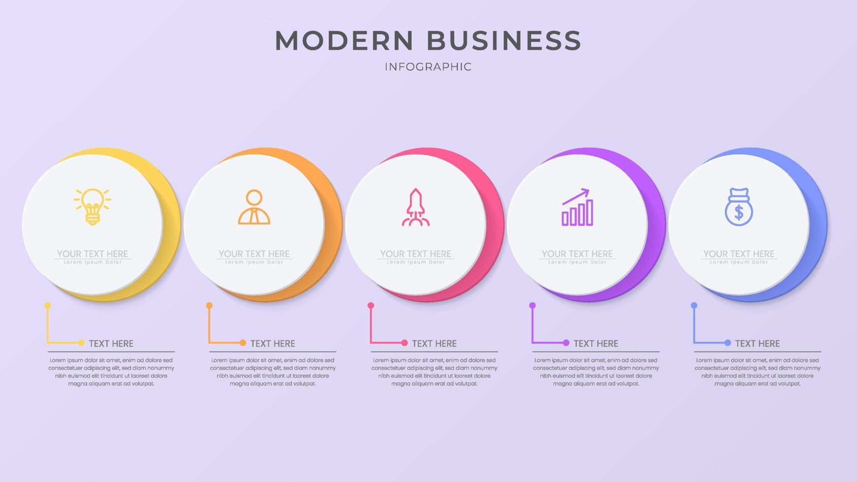 modello vettoriale infografica 3d minimalista con passaggi per il successo. presentazione con icone di elementi di linea. il design del concetto di business può essere utilizzato per il layout di web, brochure, diagrammi, grafici o banner