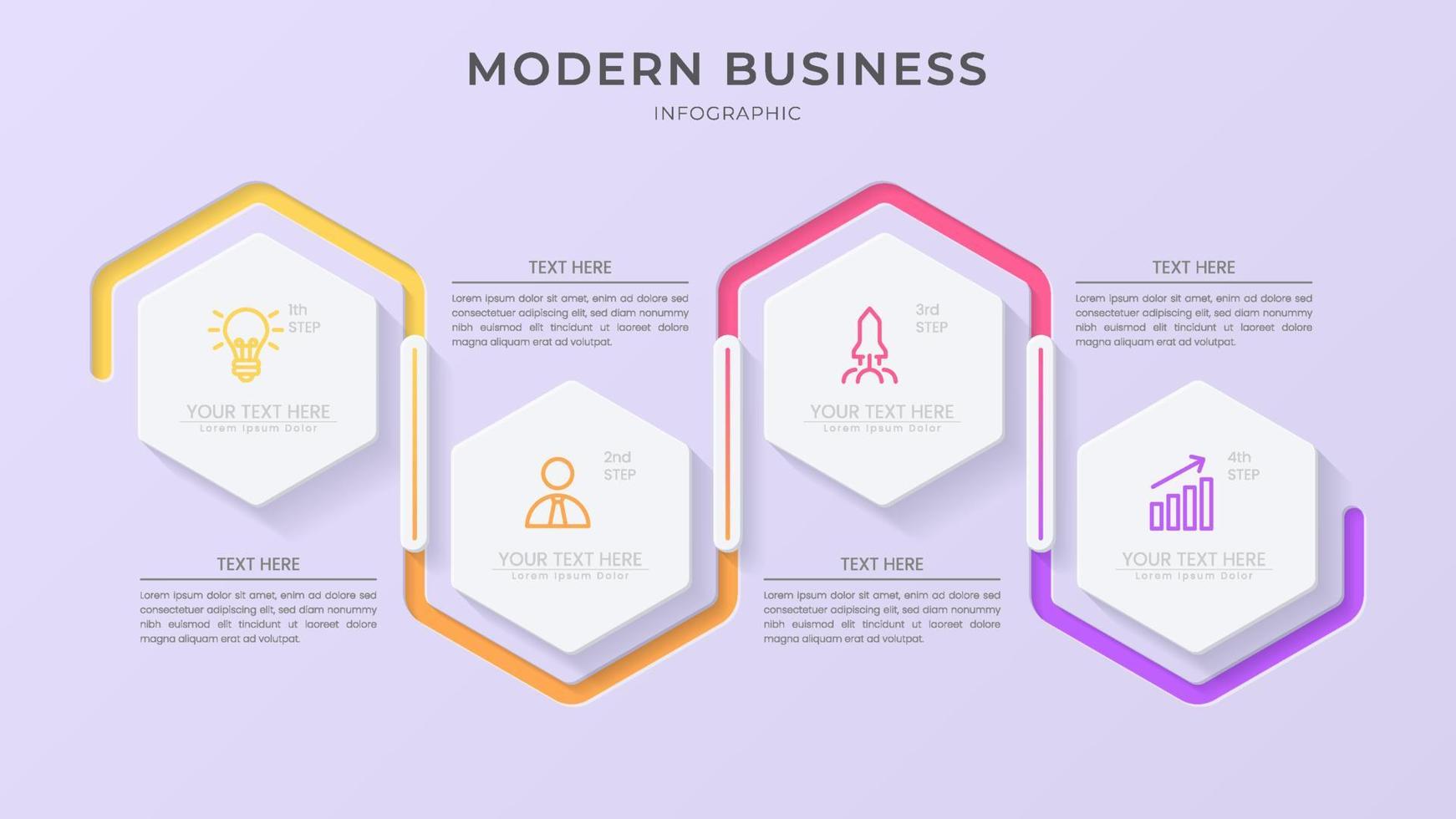 modello vettoriale infografica 3d minimalista con passaggi per il successo. presentazione con icone di elementi di linea. il design del concetto di business può essere utilizzato per il layout di web, brochure, diagrammi, grafici o banner