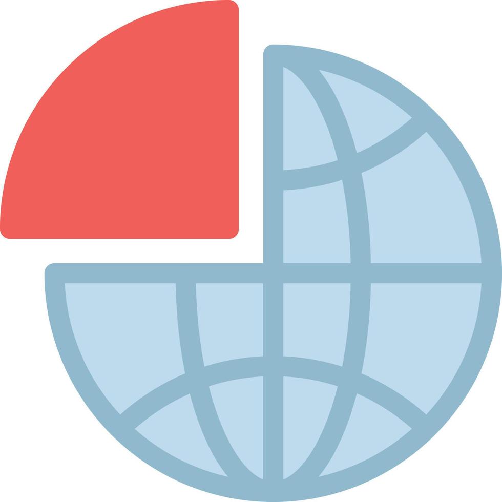 illustrazione vettoriale del grafico globale su uno sfondo simboli di qualità premium. icone vettoriali per il concetto e la progettazione grafica.