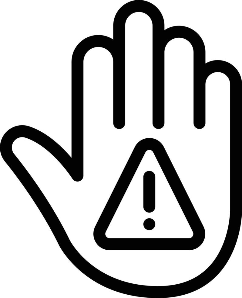 illustrazione vettoriale di avvertimento a mano su uno sfondo. simboli di qualità premium. icone vettoriali per il concetto e la progettazione grafica.