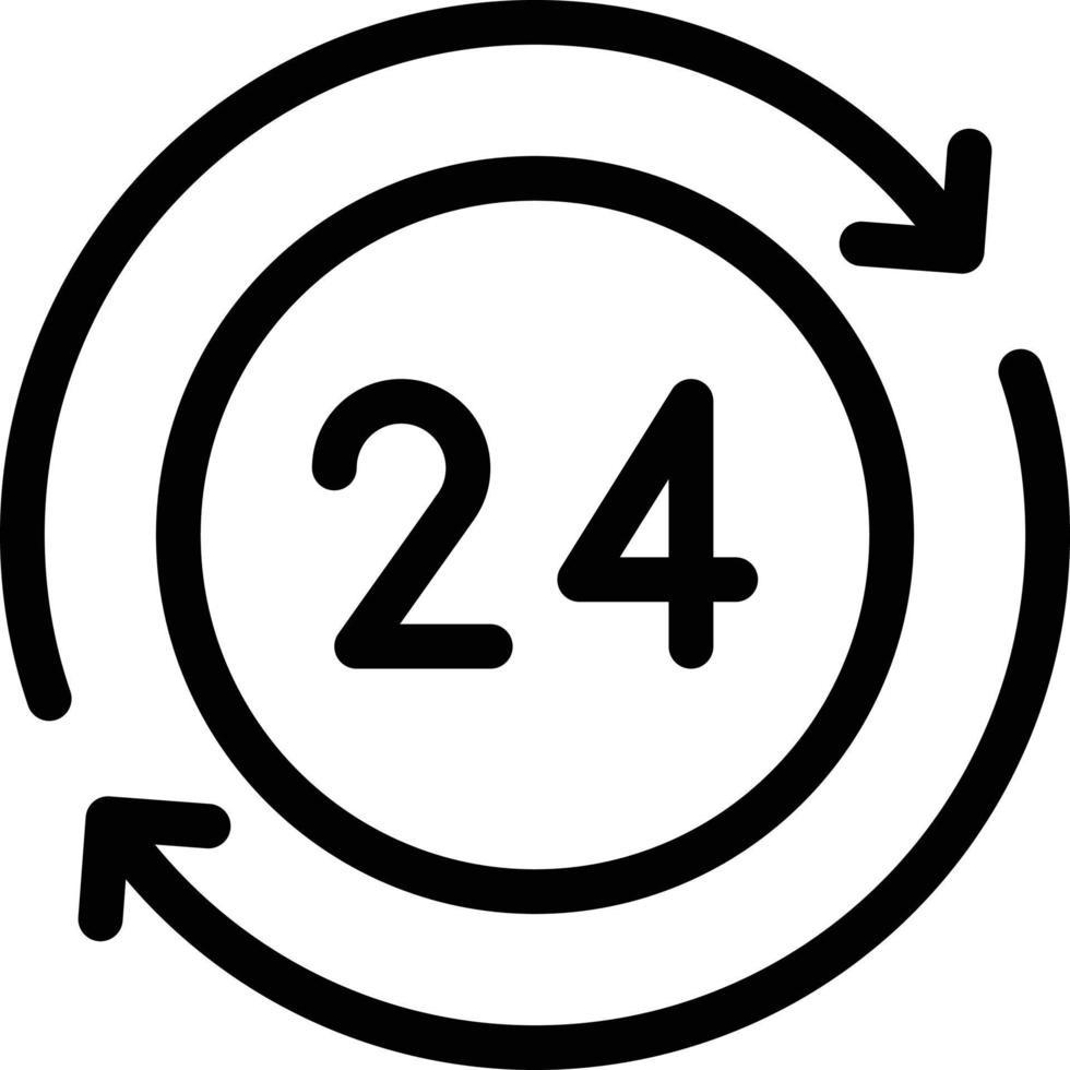 illustrazione vettoriale di servizio 24 ore su 24 su uno sfondo simboli di qualità premium. icone vettoriali per il concetto e la progettazione grafica.