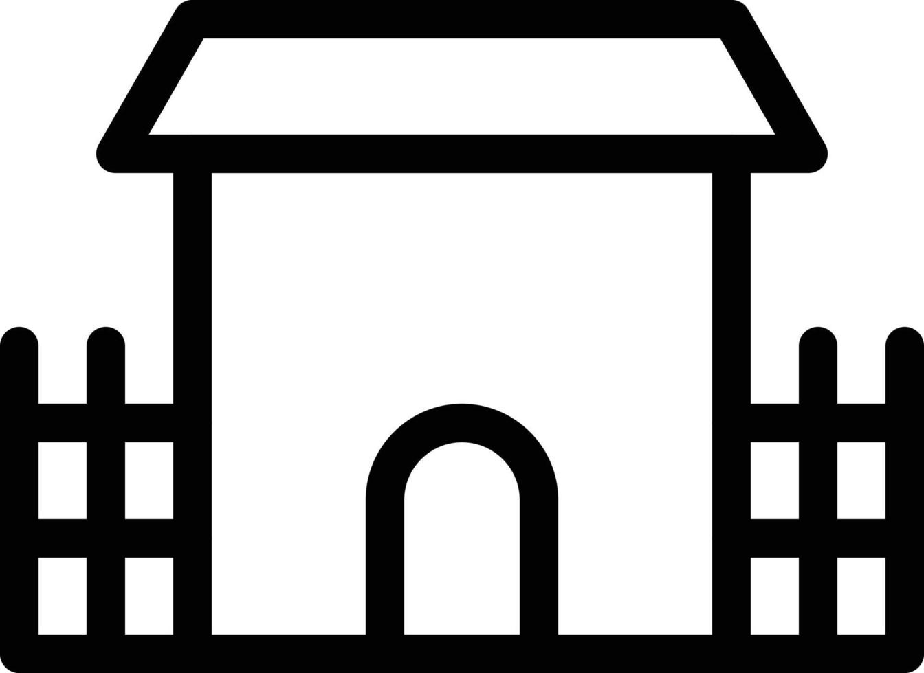 illustrazione vettoriale della casa di confine su uno sfondo simboli di qualità premium. icone vettoriali per il concetto e la progettazione grafica.