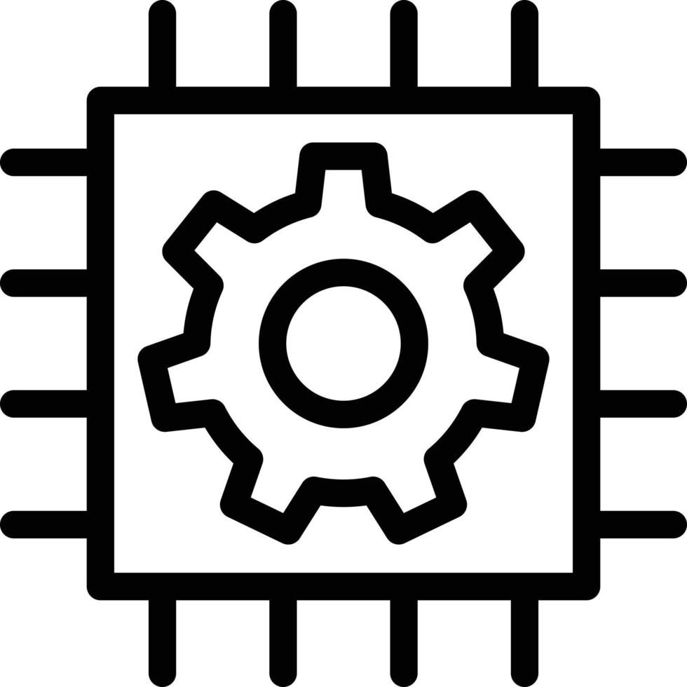 illustrazione vettoriale dell'impostazione del chip su uno sfondo simboli di qualità premium icone vettoriali per il concetto e la progettazione grafica.