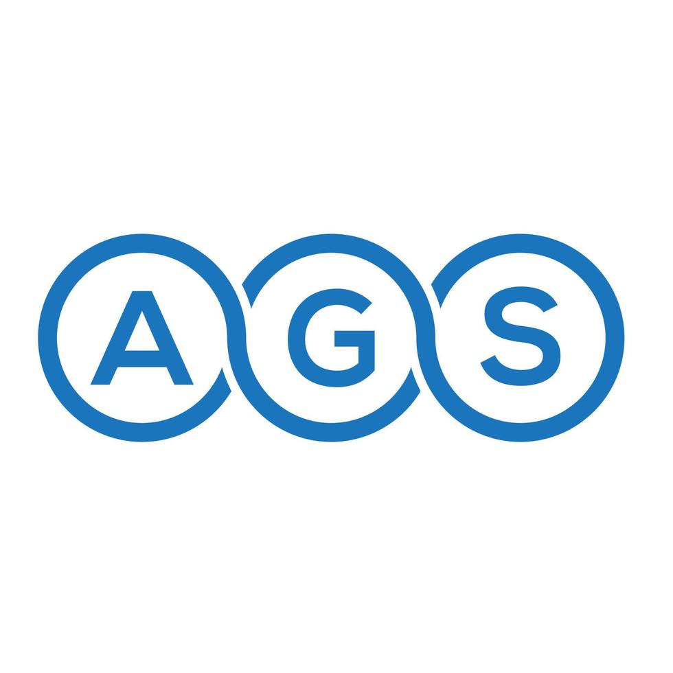 ags lettera logo design su sfondo bianco. ags creative iniziali lettera logo concept. disegno della lettera ags. vettore