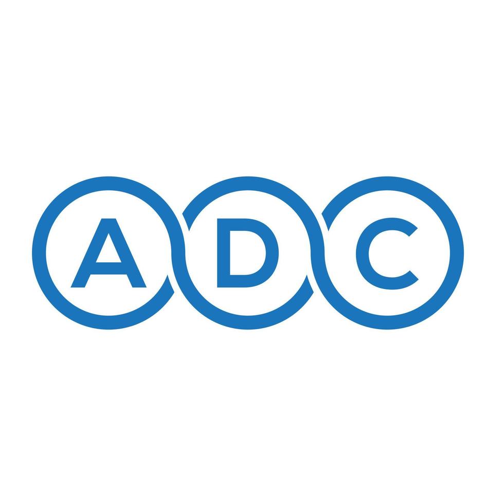 design del logo della lettera adc su sfondo bianco. adc creative iniziali lettera logo concept. disegno della lettera adc. vettore