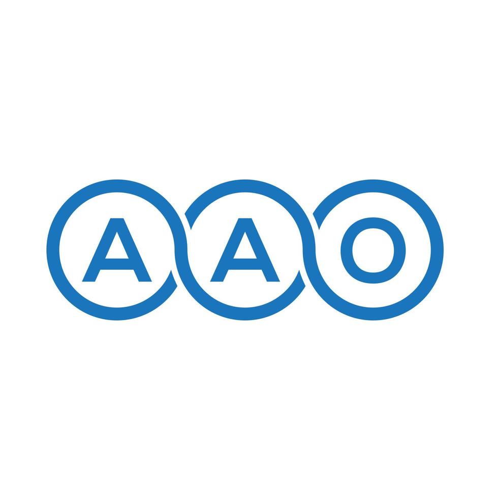 aao lettera logo design su sfondo bianco. aao creative iniziali lettera logo concept. aao disegno della lettera. vettore