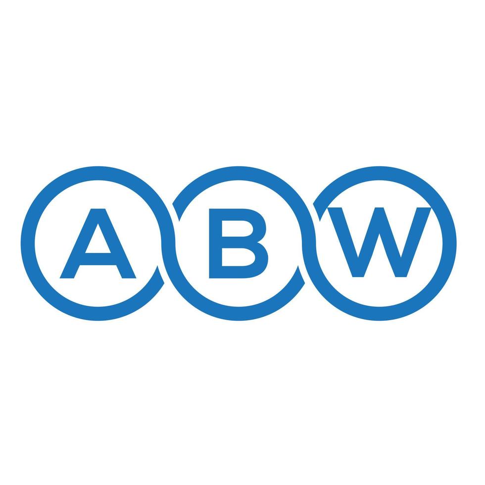 abw lettera logo design su sfondo bianco. abw creative iniziali lettera logo concept. disegno della lettera abw. vettore