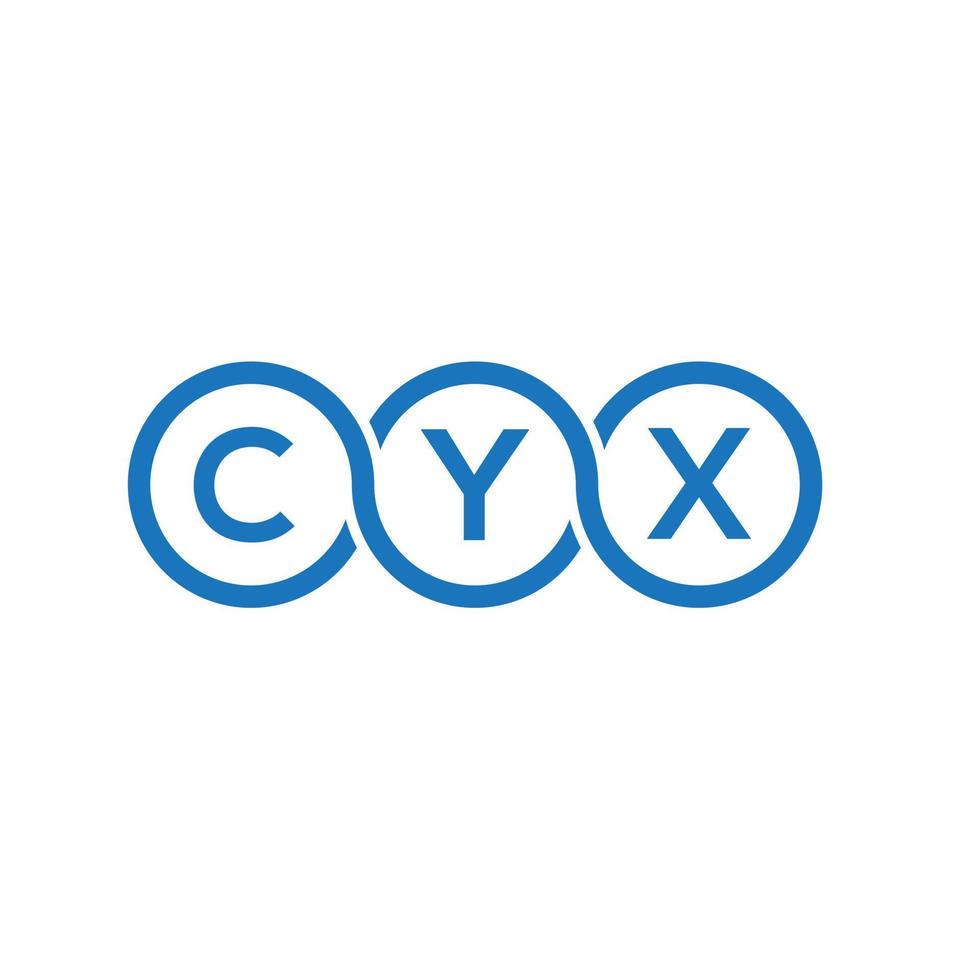 cyx lettera logo design su sfondo nero.cyx iniziali creative logo lettera concept.cyx vettore lettera design.