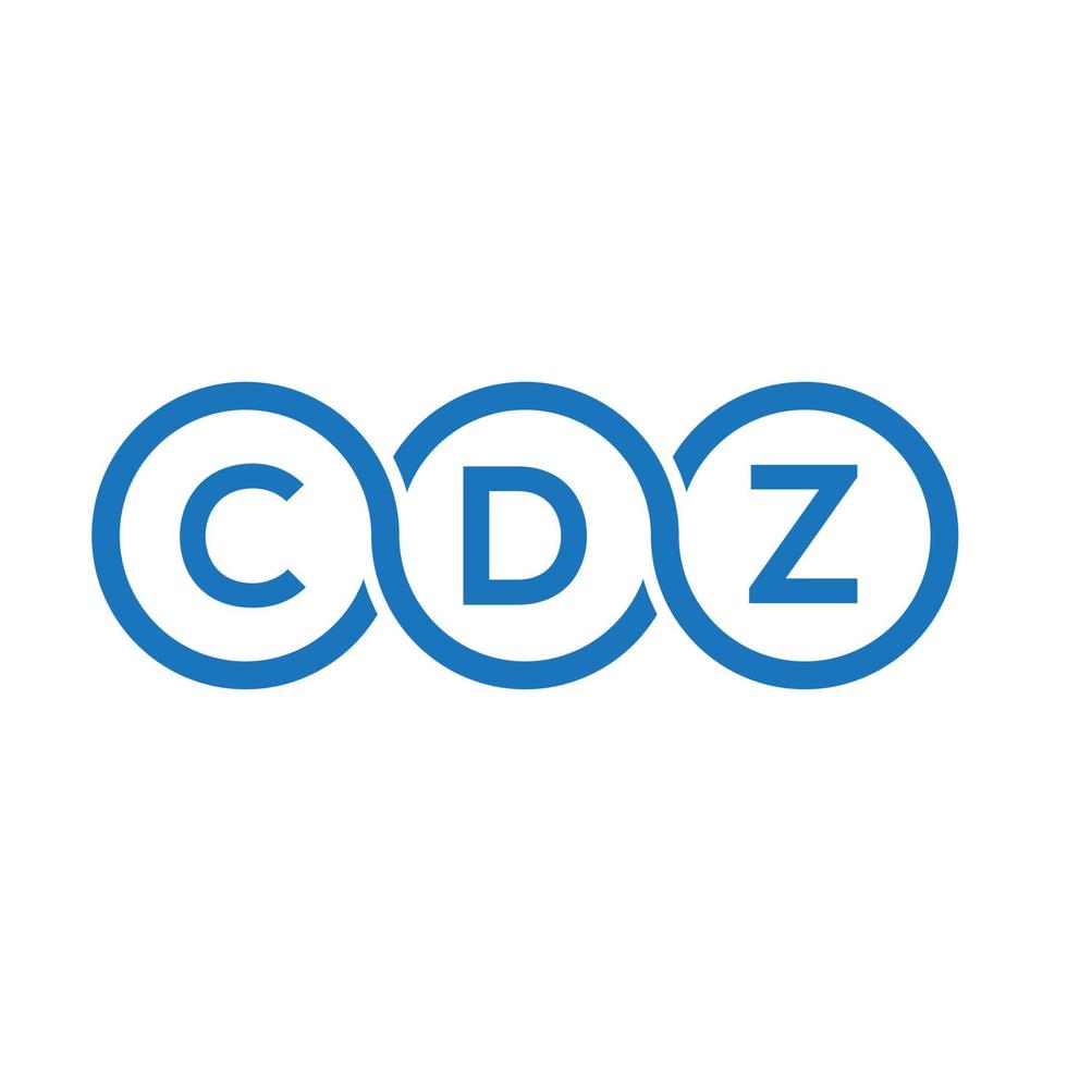 cdz lettera logo design su sfondo bianco. cdz creative iniziali lettera logo concept. disegno della lettera cdz. vettore