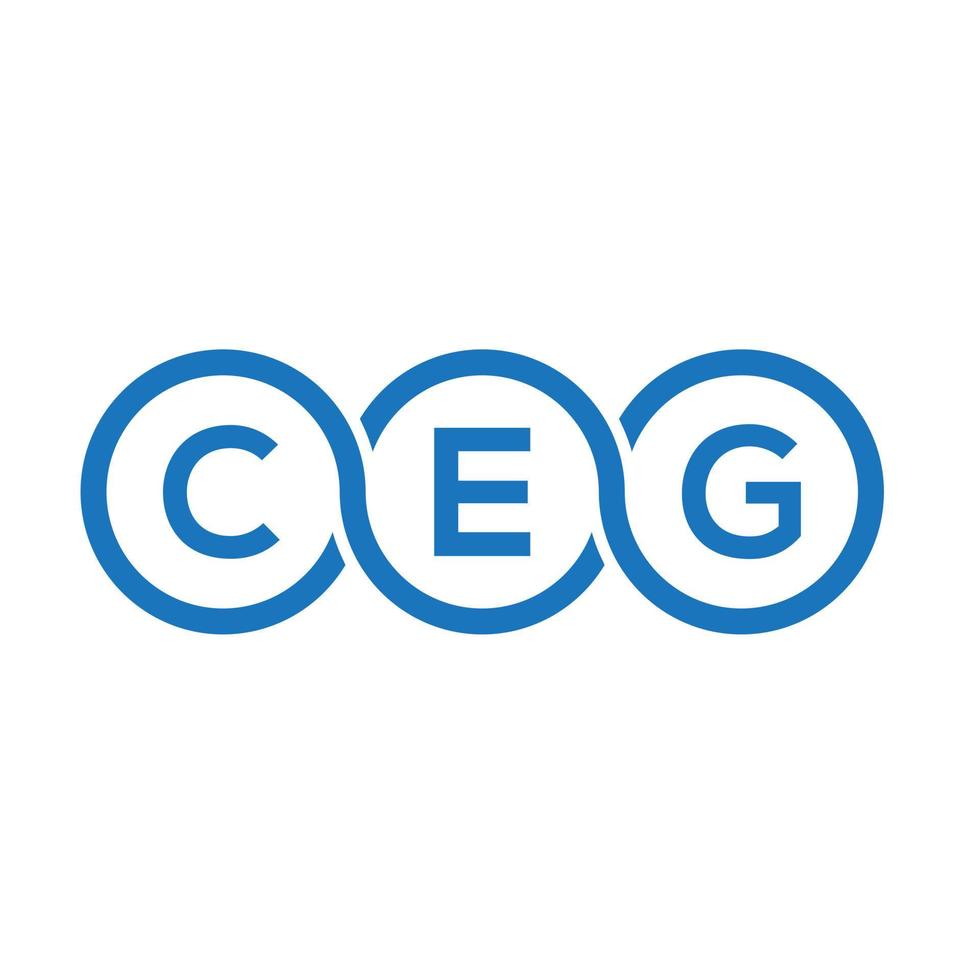 design del logo della lettera ceg su sfondo bianco. ceg creative iniziali lettera logo concept. disegno della lettera ceg. vettore