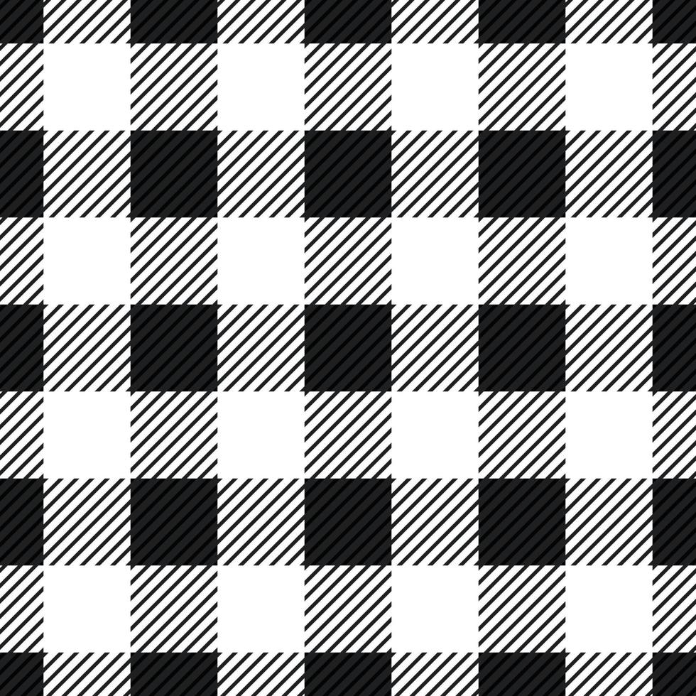 plaid a quadretti motivo a quadretti colore bianco nero vettore