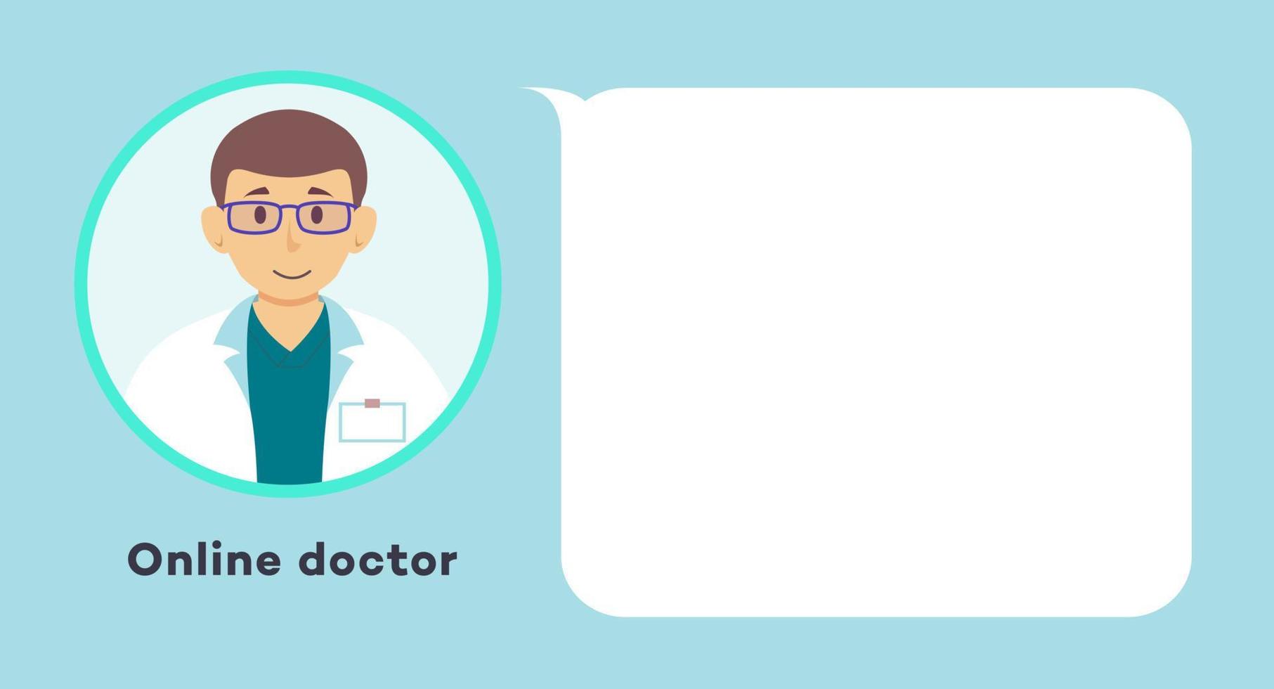illustrazione del concetto di medico di consulenza medica online vettore