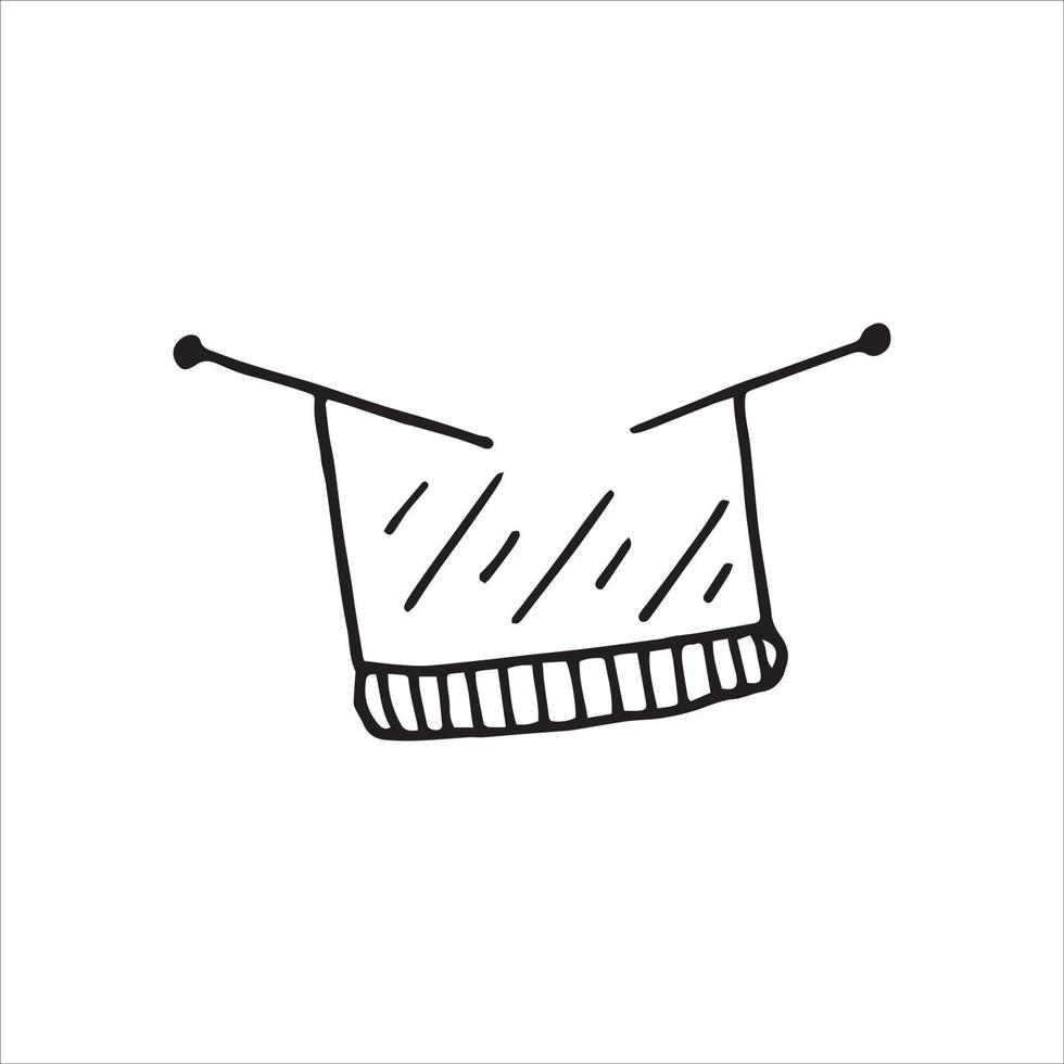 illustrazione vettoriale di lavoro a maglia in stile doodle