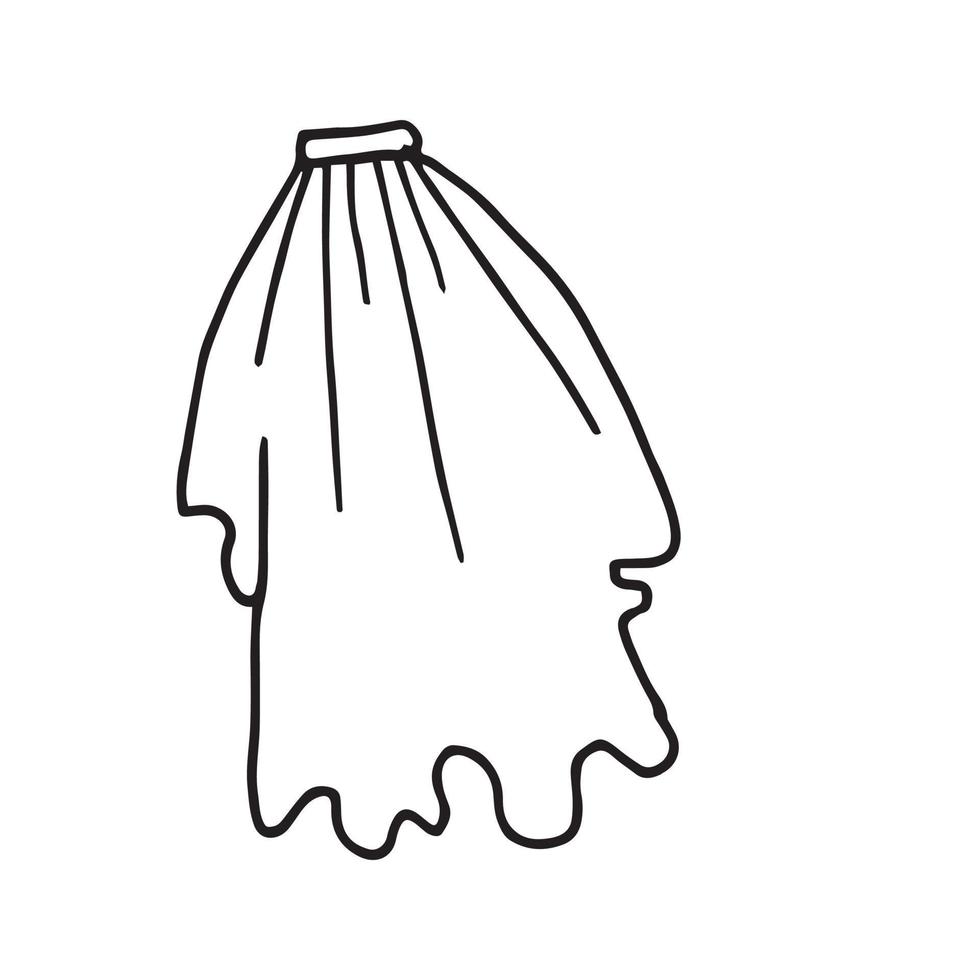 mantello da parrucchiere in stile doodle vettore