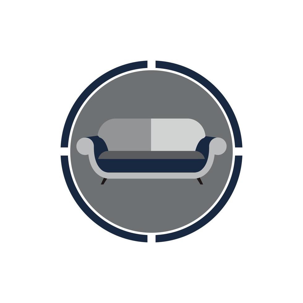 sfondo dell'illustrazione dell'icona del logo vettoriale del divano