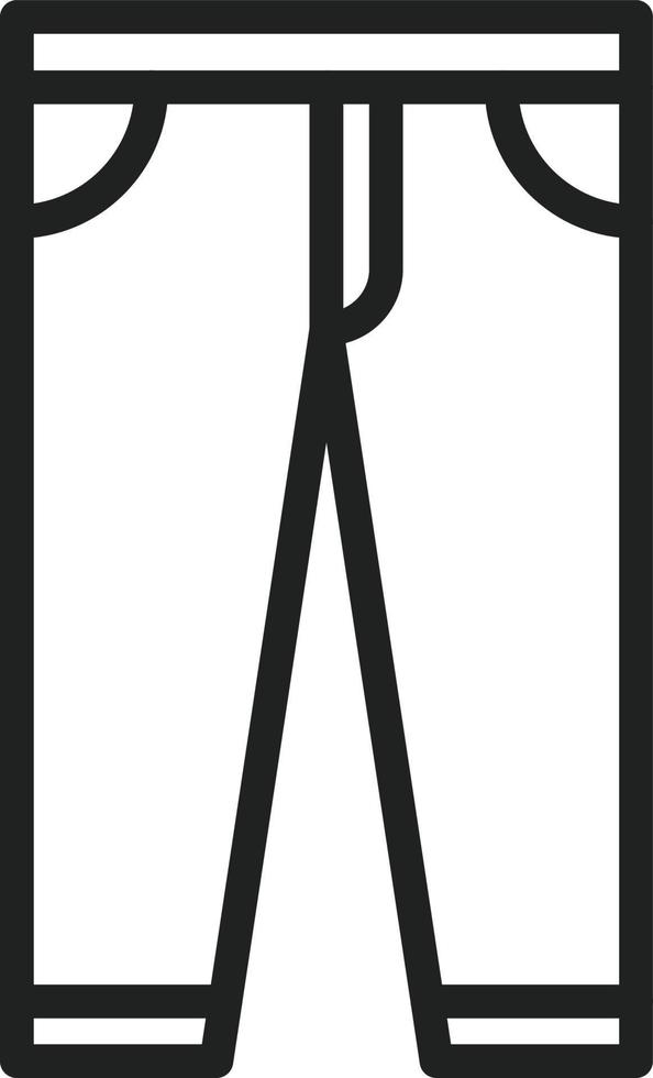 icona della linea di pantaloni vettore