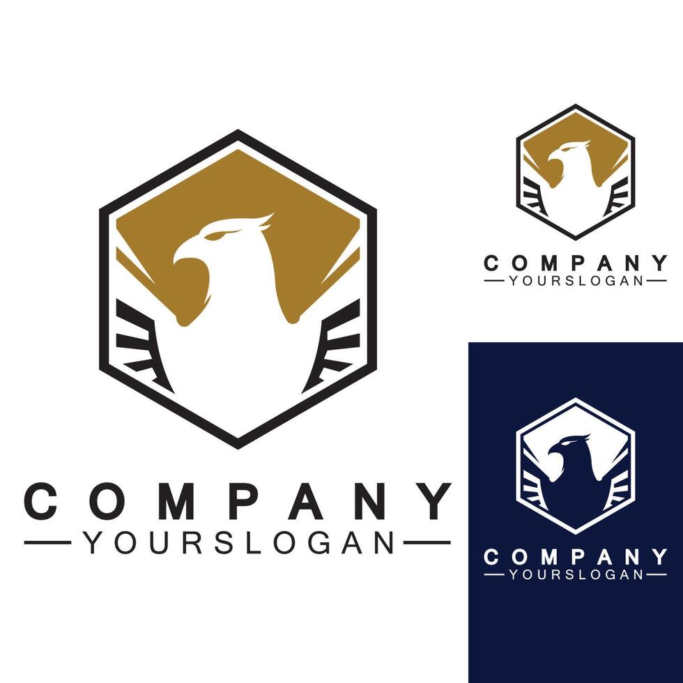 Aquila icona logo design template vettoriale