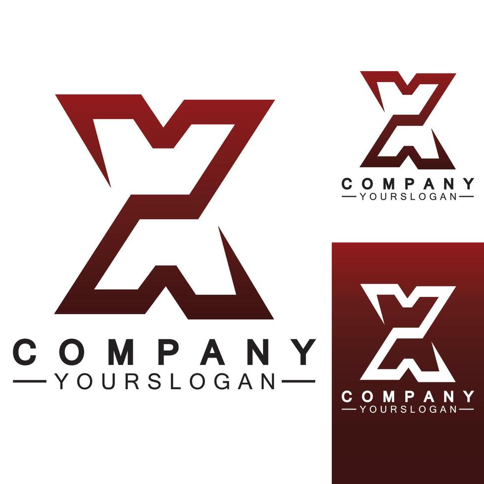 x lettera logo modello vettoriale icona illustrazione design