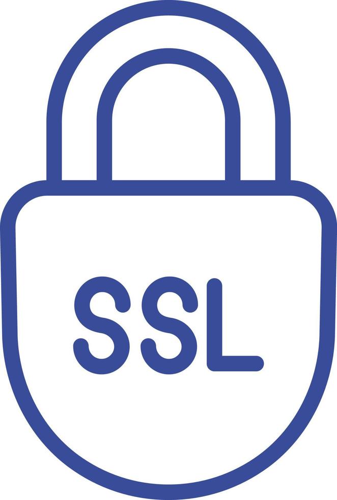 icona vettoriale isolata di sicurezza SSL che può essere facilmente modificata o modificata