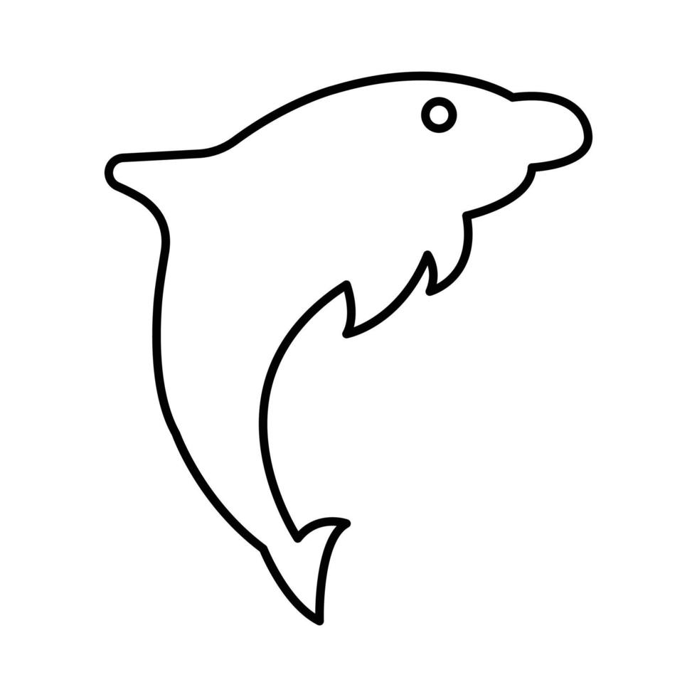 icona del vettore del pesce delfino che è adatta per lavori commerciali e la modifica o modifica facilmente