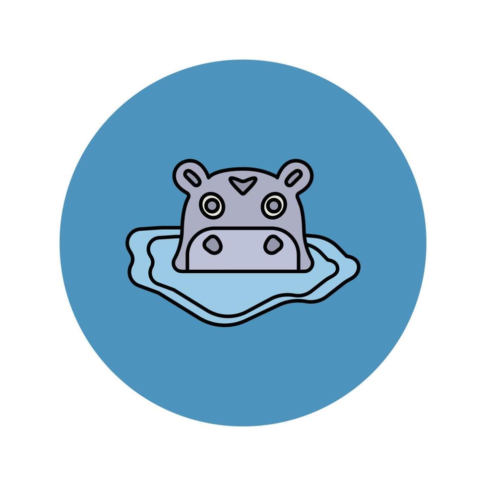 icona vettore animale ippopotamo adatta per lavori commerciali e modifica o modifica facilmente
