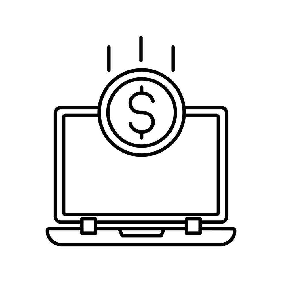 icona del vettore di pagamento online adatta per lavori commerciali e modificabile o modificabile facilmente