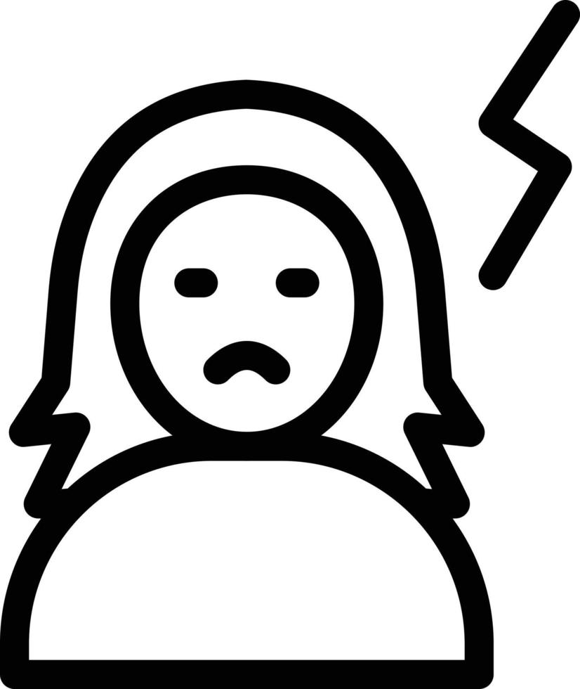 illustrazione vettoriale ragazza arrabbiata su uno sfondo simboli di qualità premium. icone vettoriali per il concetto e la progettazione grafica.