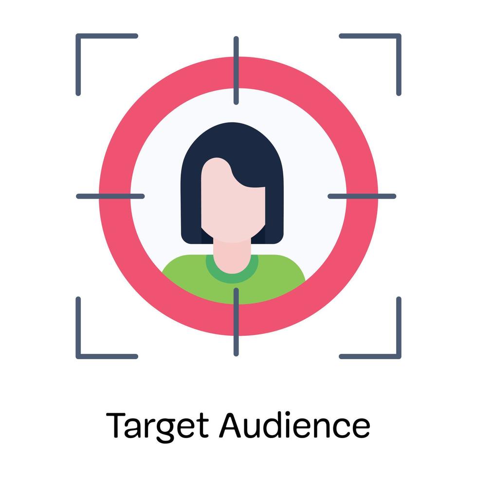 l'icona piatta del pubblico di destinazione è scalabile e facile da usare vettore